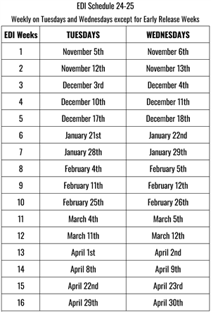 Tutoring Schedule 24-25